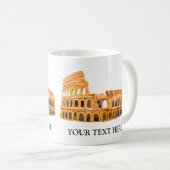 Das Kolosseum Rom, Italien Personalisiertes Design Kaffeetasse (VorderseiteRechts)
