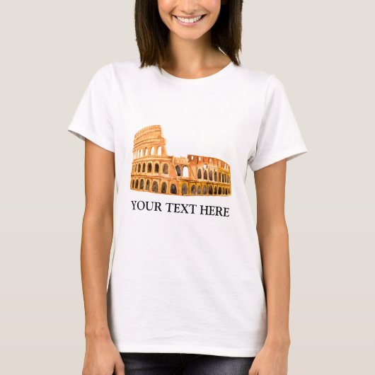 Das Kolosseum Rom, Italien Personalisiertes Design T-Shirt (Vorderseite)