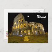 Das Kolosseum um die Nacht Postkarte (Vorne/Hinten)