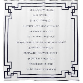 Das Kölsche Grundgesetz – Köln Cologne Jugendstil Duschvorhang