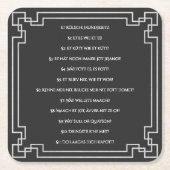 Das Kölsche Grundgesetz – Köln Cologne Jugendstil Rechteckiger Pappuntersetzer (Vorderseite)