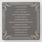 Das Kölsche Grundgesetz – Köln Cologne Jugendstil Steinuntersetzer (Vorderseite)