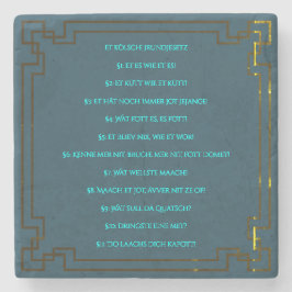 Das Kölsche Grundgesetz – Köln Cologne Jugendstil Steinuntersetzer