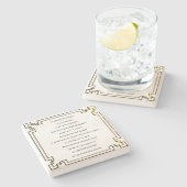 Das Kölsche Grundgesetz – Köln Cologne Jugendstil Steinuntersetzer (Seitenansicht)