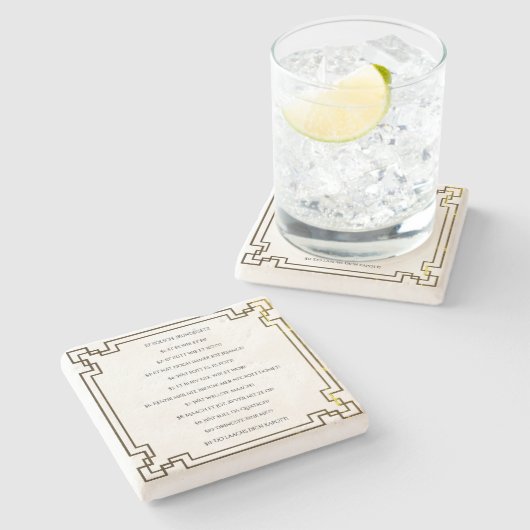 Das Kölsche Grundgesetz – Köln Cologne Jugendstil Steinuntersetzer (Seitenansicht)