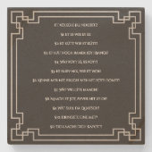 Das Kölsche Grundgesetz – Köln Cologne Jugendstil Steinuntersetzer (Vorderseite)