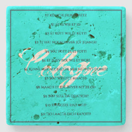 Das Kölsche Grundgesetz – Köln Cologne Jugendstil Steinuntersetzer