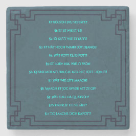 Das Kölsche Grundgesetz – Köln Cologne Jugendstil Steinuntersetzer