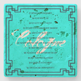 Das Kölsche Grundgesetz – Köln Cologne Jugendstil Steinuntersetzer