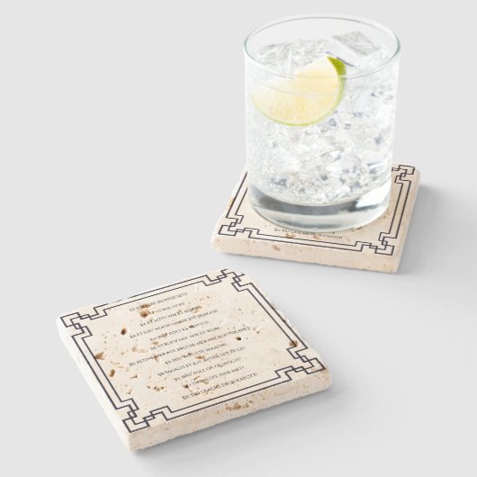 Das Kölsche Grundgesetz – Köln Cologne Jugendstil Steinuntersetzer (Seitenansicht)