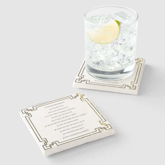 Das Kölsche Grundgesetz – Köln Cologne Jugendstil Steinuntersetzer (Seitenansicht)