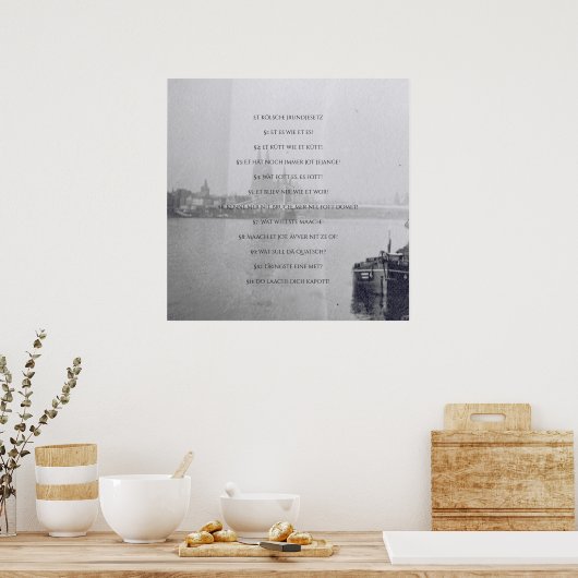 Das Kölsche Grundgesetz - Kölsch - Köln - Köln Poster (Küche)