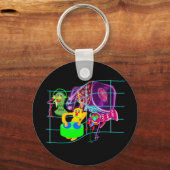 Das komische DJ-Party Schlüsselanhänger (Vorderseite)