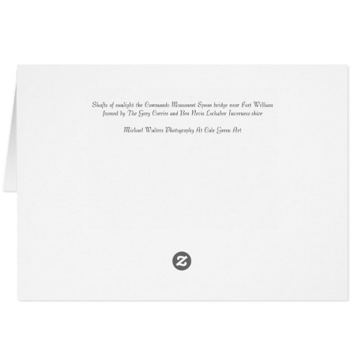 Das Kommando Monument Schottland (Rückseite Horizontal)