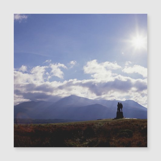 Das Kommando Monument Schottland Magnetkarte (Vorderseite)