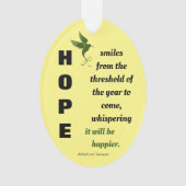 Das kommende Jahr wird glücklicher sein Ornament (Vorderseite)