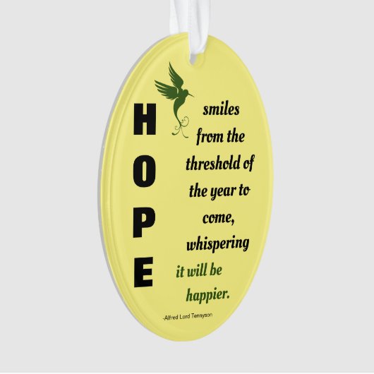 Das kommende Jahr wird glücklicher sein Ornament (Vorderseite)