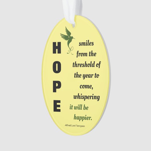Das kommende Jahr wird glücklicher sein Ornament (Vorderseite)