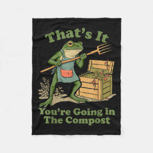 Das kommt in den Kompost Frosch Gartenarbeit Mama Fleecedecke