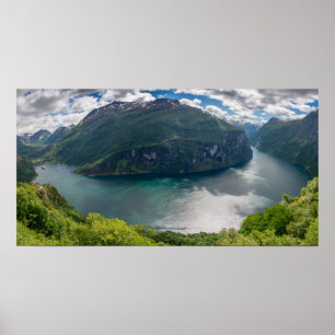 Das komplette Geirangerfjord im Panoramaplakat Poster