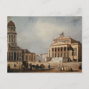 Das Königliche Theater und die Neue Kirche, 1833 Postkarte