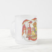 Das königliche Wappen des Königreiches von Hawaii Mattglastasse (Vorderseite Links)