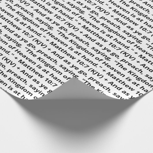 Das Königreich des Himmels steht zur Hand. Geschenkpapier (Ecke)