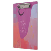 Das können Sie tun - inspirierende Zitate Abstrakt Klemmbrett (Links)