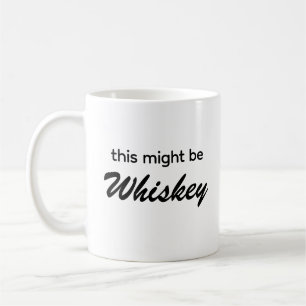 Das könnte eine Whiskey-Typografie-Tasse sein Kaffeetasse