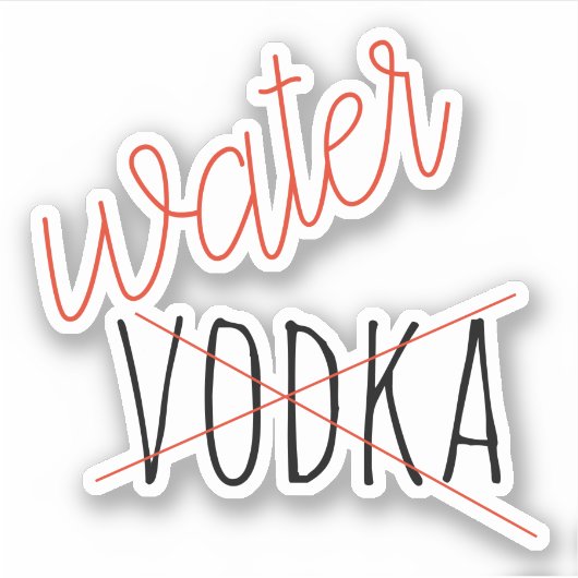 Das könnte Vodka Water Flasche Funny Aufkleber (Vorderseite)