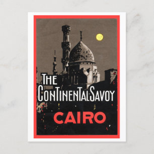 Das kontinentale Savoyen, Kairo Reiseplakat Postkarte
