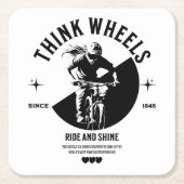 Das kontrastreiche Bike-Image auf dem Untersetzer (Vorderseite)