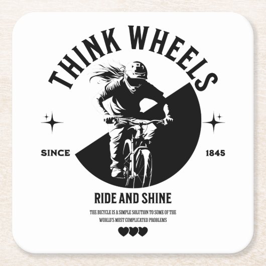 Das kontrastreiche Bike-Image auf dem Untersetzer (Vorderseite)