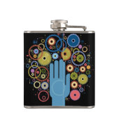 Das Konzept der Bewegung Flachmann (Rückseite)