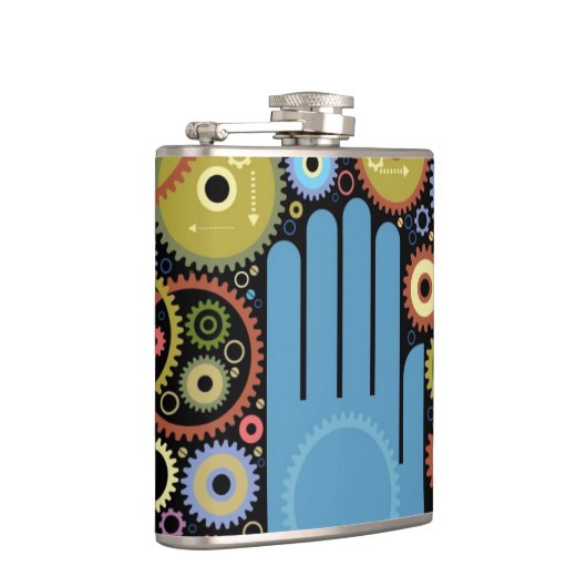 Das Konzept der Bewegung Flachmann (Rechts)