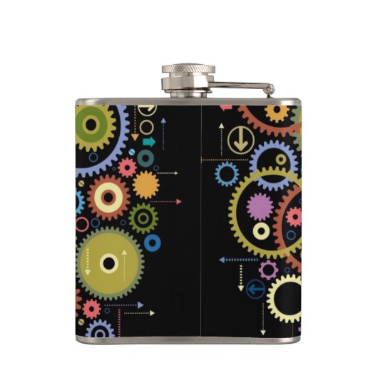 Das Konzept der Bewegung Flachmann (Rückseite)