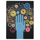 Das Konzept der Bewegung Klemmbrett (Rückseite)