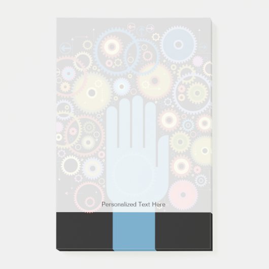 Das Konzept der Bewegung Post-it Klebezettel (Vorderseite)