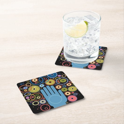 Das Konzept der Bewegung Rechteckiger Pappuntersetzer (Vor Ort)