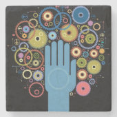 Das Konzept der Bewegung Steinuntersetzer (Vorderseite)