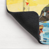 Das Konzept des Fischerbootes Abstrakte, farbenfro Mousepad (Ecke)