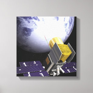 Das Konzept des Künstlers des Eises, Wolke Leinwanddruck