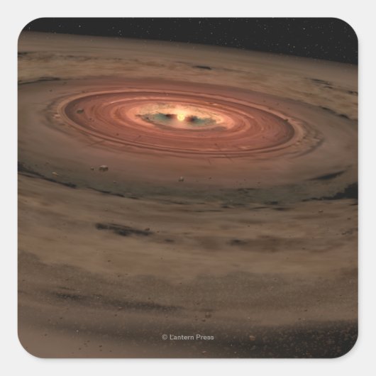 Das Konzept des Künstlers Mini-Sonnensystem in der Quadratischer Aufkleber (Vorderseite)