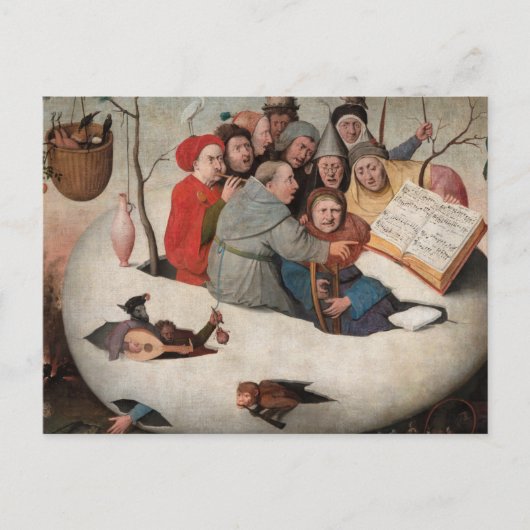 Das Konzert im Ei von Hieronymus Bosch Postkarte (Vorderseite)