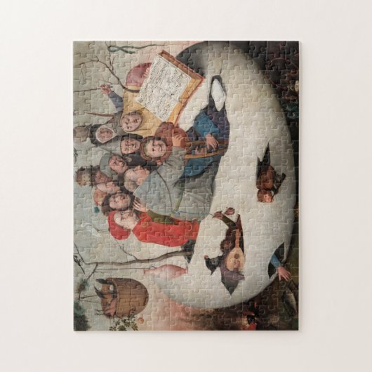 Das Konzert im Ei von Hieronymus Bosch Puzzle (Vertikal)