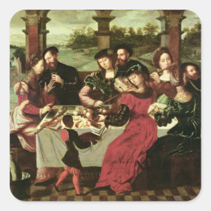 Das Konzert nach dem Essen Quadratischer Aufkleber