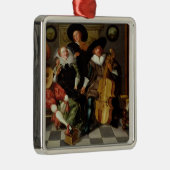Das Konzert (Öl auf Platte) Silbernes Ornament (Rechts)