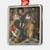 Das Konzert (Öl auf Platte) Silbernes Ornament (Links)