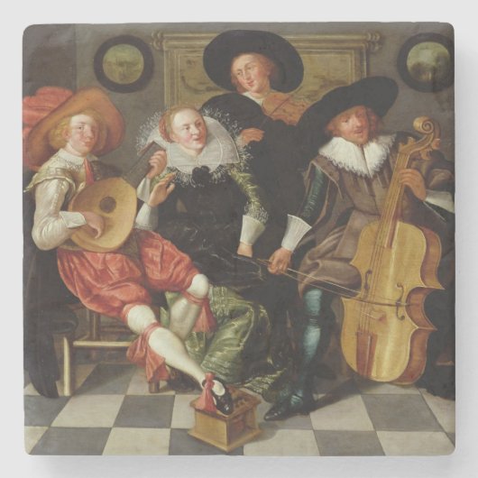 Das Konzert (Öl auf Platte) Steinuntersetzer (Vorderseite)