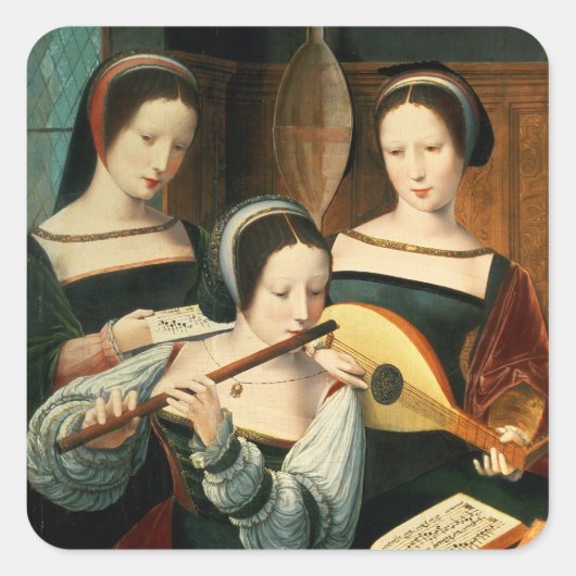 Das Konzert Quadratischer Aufkleber (Vorderseite)